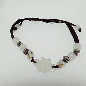 Light Jade Like Adjustable Bracelet